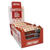Nutrisport Proteína 33% 44gr Proteína Barras Caixa Chocolate Biscoito 24 Unidades